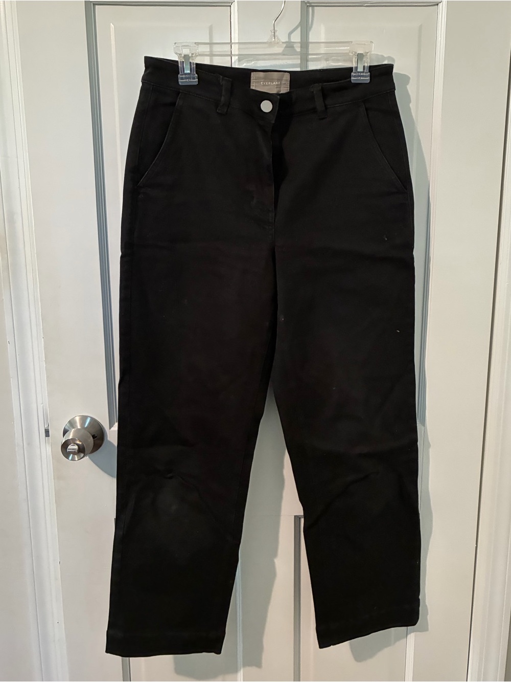 Everlane Black High-Rise Straight Jeans